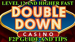 DOUBLEDOWN CASINO LEVEL 12 FAST F2P GUIDE AND TIPS [upl. by Nylodam]