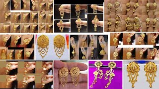 gold earrings ।। earrings design gold। earrings tops design gold । kaner dul design । kaner dul । [upl. by Karli]