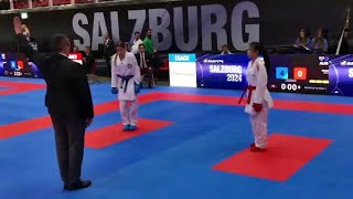 SERGAIEVA VALERIIA  Series A Karate1 Salzburg 2024 [upl. by Anerrol]