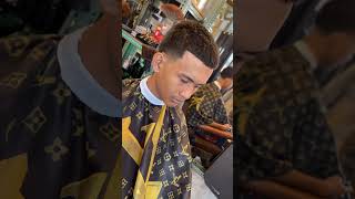 Buzz cut X Taper Fade Number 8 Guard on Top haircut barbershop barberlife ReggieBarber [upl. by Ynoep]