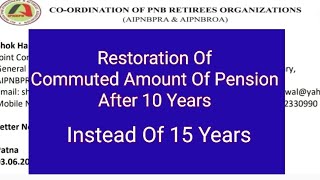 Restoration Commuted Amount Of Pension  Demand for Reduction In Tenure  Link Available [upl. by Bledsoe206]