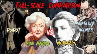 Sherlock Holmes and Moriarty vs Poirot and Miss Marple  fullscale comparison [upl. by Tahpos]