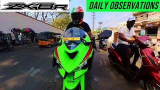 Kawasaki ZX6R Daily Observations Part 2  IXIL Exhaust Sound  Pure Riding Footage [upl. by Aynnek911]