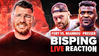 BISPING LIVE TYSON FURY vs FRANCIS NGANNOU  PRESS CONFERENCE Reaction [upl. by Pritchett178]