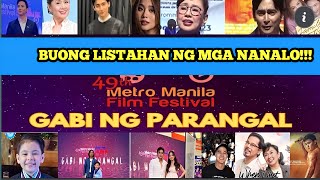 MMFF 2023 AWARDS NIGHT  ANNOUNCEMENT OF WINNERS [upl. by Ettennig]