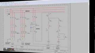 SEB02Schéma électrique  départ moteur triphasé démarrage direct  puissance version 1 [upl. by Rramahs966]