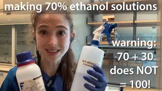 Making 70 ethanol solutions the right way [upl. by Ailadgim158]