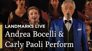 Andrea Bocelli amp Carly Paoli Sing quotTime to Say Goodbyequot  Landmarks Live in Concert  GP on PBS [upl. by Odawa]