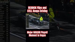 A WILD Nascar Moment as Tyler Reddick Flips in the Las Vegas Playoff Cup Race nascarplayoffs [upl. by Ainnat]