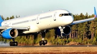 Boeing 757 Landing at Jönköping Airport quotaxamoquot HD1080p [upl. by Stempien]