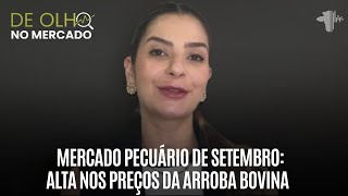 Mercado Pecuário de setembro alta nos preços da arroba bovina  DE OLHO NO MERCADO [upl. by Keldon660]