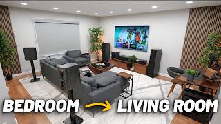 Modern Living Room Tech Setup Tour amp Transformation 2024 [upl. by Caddric]