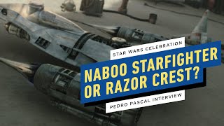 Does Pedro Pascal Prefer The Mandalorians N1 Naboo Starfighter or the Razor Crest [upl. by Cornie]