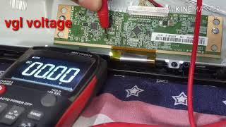 Videocon Panasonic Lcd Led tv Repair MT3151A055XC5 Panel source pcb voltage detail [upl. by Elman945]