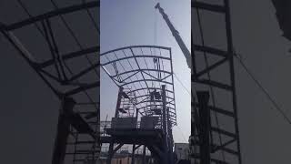 dogleg ramp canopy erection work [upl. by Banerjee]