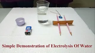 Simple demonstration of electrolysis of water SEE UPDATED VERSION LINK IN DESCRIPTION [upl. by Nalloh118]