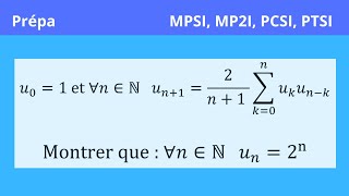 Raisonnement par récurrence forte exercice corrigé 2 [upl. by Tolley]