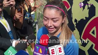 Katty Martínez delantera del América femenil Queremos cerrar con el liderato [upl. by Neggem]