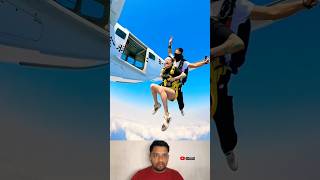 Panicky Girl Skydiving Reaction skydiving reaction youtube [upl. by Egni]