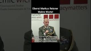 Ausschnitt Oberst Markus Reisner Über die USA und Europa shorts [upl. by Nade233]