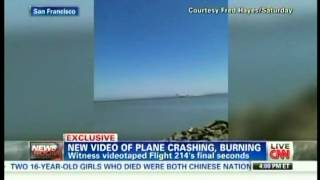 Raw Video Fred Hayes Video of Asiana Flight 214 Crash on CNN [upl. by Assenev516]