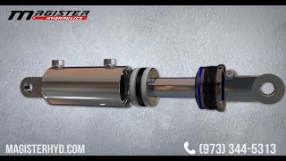 Hydraulic cylinder assembly by hydraulic equipment supplier  Magister Hydraulics [upl. by Terrab]