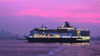 Norwegian Gem and MS Veendam arrive to New York 8212011 [upl. by Peedus]