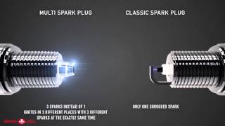 Brisk Premium MultiSpark vs Standard spark plug video 3D demonstration [upl. by Ordnael217]