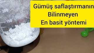 Gümüş saflaştırmanın en basit formülü nitrik asit üre sodyum hidroksit seker Saf gümüş [upl. by Gniy938]