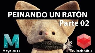 Peinando un ratón con Maya XGEN y Redshift  PARTE 02  Cabeza [upl. by Inahet]