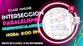 GEOMETRIA DESCRIPTIVA  INTERSECCION PARALELISMO Y PERPENDICULARIDAD cursoonline geometria vivo [upl. by Daugherty]