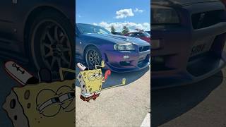 R34 GTR So Tasty 🤤 r34 gtr34 skyline spongebob [upl. by Foulk]