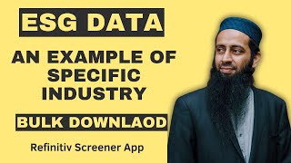How to Download ESG Data for Companies from Multiple Industries with Refinitiv Eikon Screener App [upl. by Sidhu974]