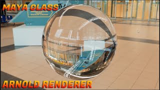 How to make a perfect glass in Autodesk Maya tutorial Arnold render [upl. by Omrellig]