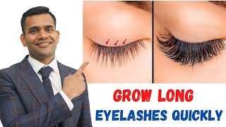 Grow long Healthy Eyelashes Quickly  How to grow thick and long eyelashes Naturally [upl. by Marlane]