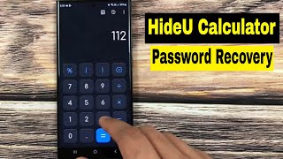 How to Recover Password for HideU Calculator Lock App [upl. by Aohsoj]