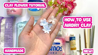 DCHIAKI  Clay Flower Tutorial How To Use Airdry Clay [upl. by Novrej]