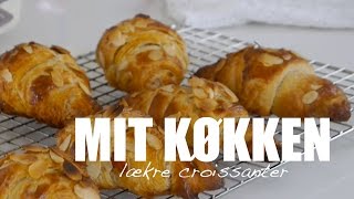 CROISSANTER – sådan laver du en god wienerdej til croissanter med mandelfyld [upl. by Kulsrud477]