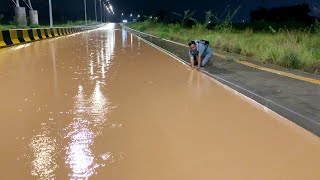 Recordbreaking Floodwater Drainage Clearing a Street with Incredible Force [upl. by Dihgirb182]