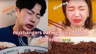 mukbangers eating the SPICIEST foods and SUFFERING [upl. by Clywd]