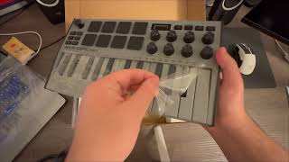 Akai Professional MPK Mini MK3 Special Edition Grey MIDI keyboard Unboxing [upl. by Remmos]