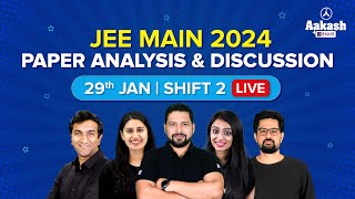 JEE Main 2024 Paper Analysis and Discussion  29th Jan Shift 2 [upl. by Odnumde707]