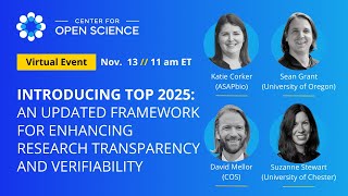 Introducing TOP 2025 An Updated Framework for Enhancing Research Transparency and Verifiability [upl. by Grantland]