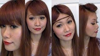 5 Ways To Style Blunt Bangs [upl. by Loos]