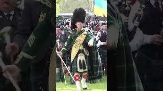 Drum Majors lead Massed Pipes and Drums Parade during 2022 Gordon Castle Highland Games shorts [upl. by Leiva426]