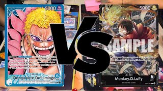 OP08 B Doffy vs ST14 B Luffy R3  One Piece TCG Gameplay [upl. by Nnawtna189]