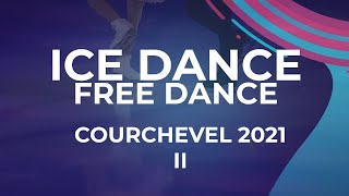 Ekaterina Andreeva  Ivan Desyatov BLR Ice Dance Free Dance  Courchevel 2 – 2021 [upl. by Langelo]