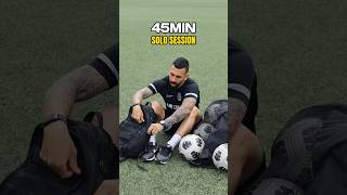 45 Minute Solo Training Session in 1 Minute ⚽️ footballtraining [upl. by Trebla315]