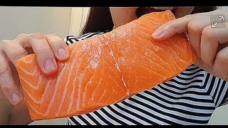 CẢM XÚC KHI ĂN NGUYÊN TẢNG CÁ HỒi SASHIMI [upl. by Collier369]