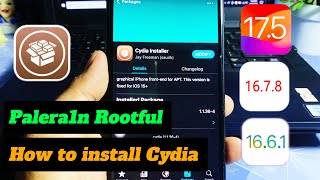 How to install Cydia iPhoneiPad iOS 17516781582 Jailbroken Palera1nWinRa1nNekoJb Rootful [upl. by Gignac]